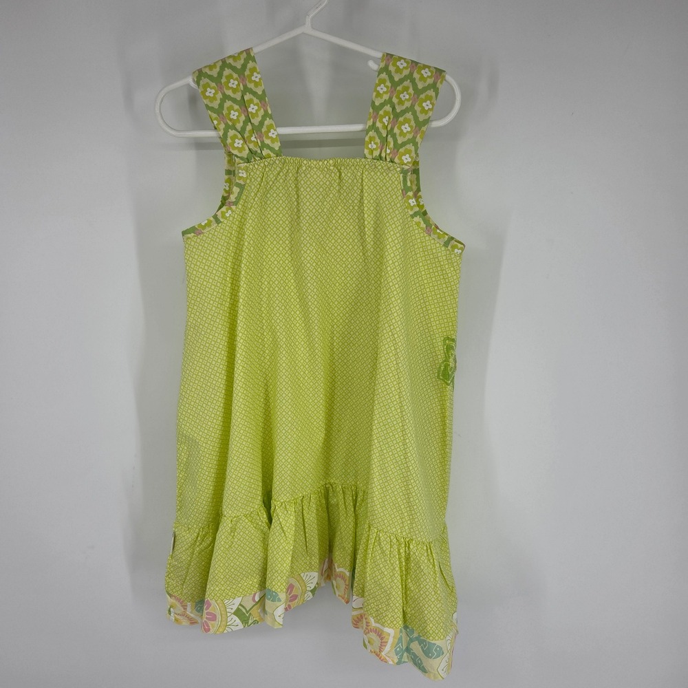 NWT Naartjie Kids Girls Lime Green Floral Tunic Dress Leggings Set Size 5 Years - Picture 3 of 9